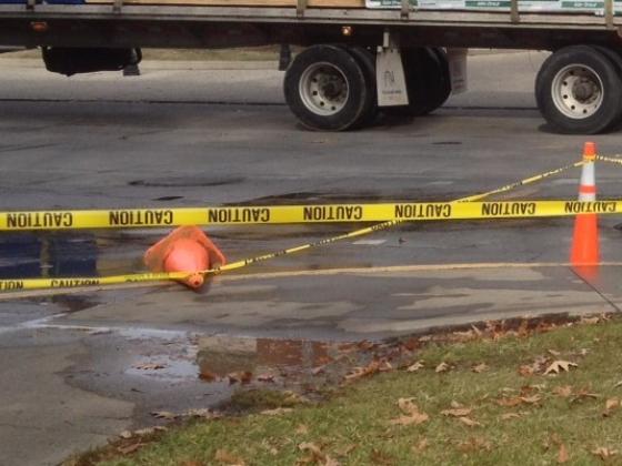 Tape and cones.