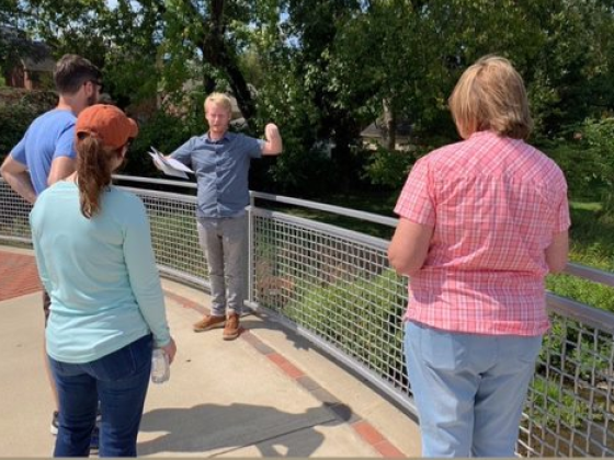 People on a stormwater tour.